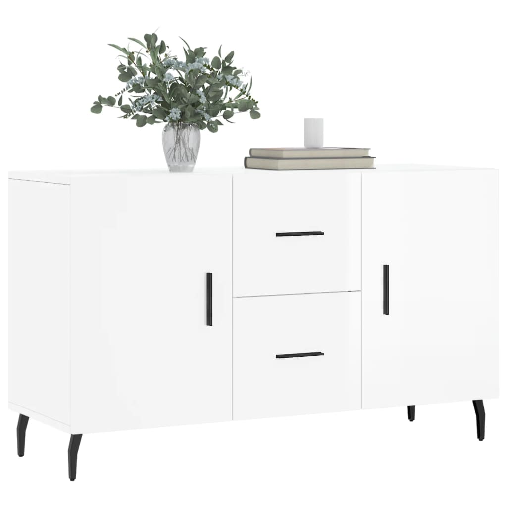 vidaXL Sideboard Hochglanz-Weiß 100x36x60 cm Holzwerkstoff