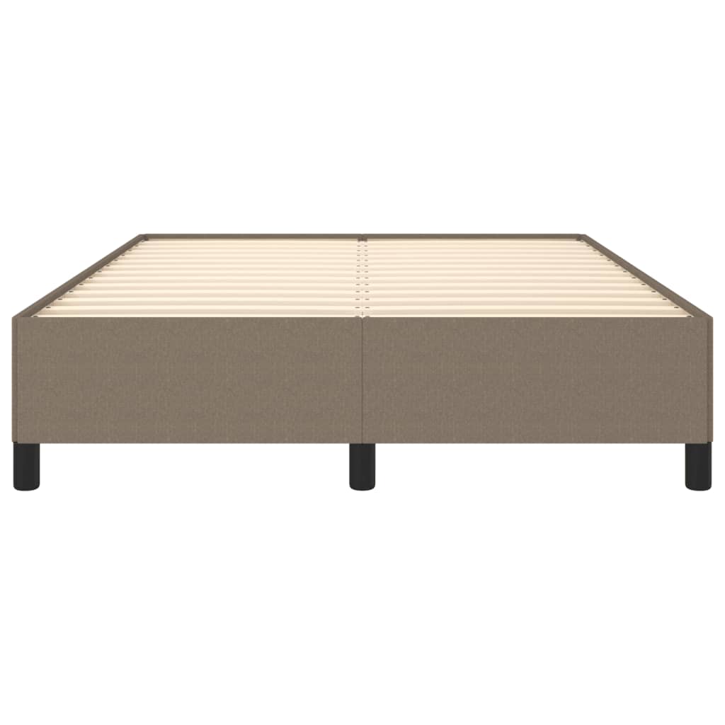 vidaXL Bettgestell ohne Matratze Taupe 140x190 cm Stoff