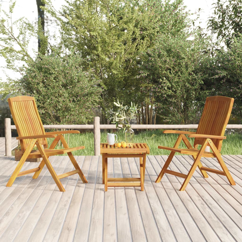 vidaXL 3-tlg. Garten-Lounge-Set Massivholz Teak