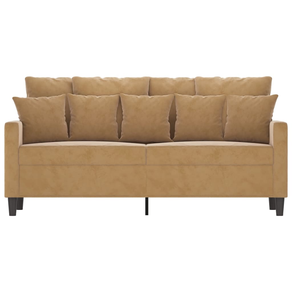 vidaXL 2-Sitzer-Sofa Braun 140 cm Samt