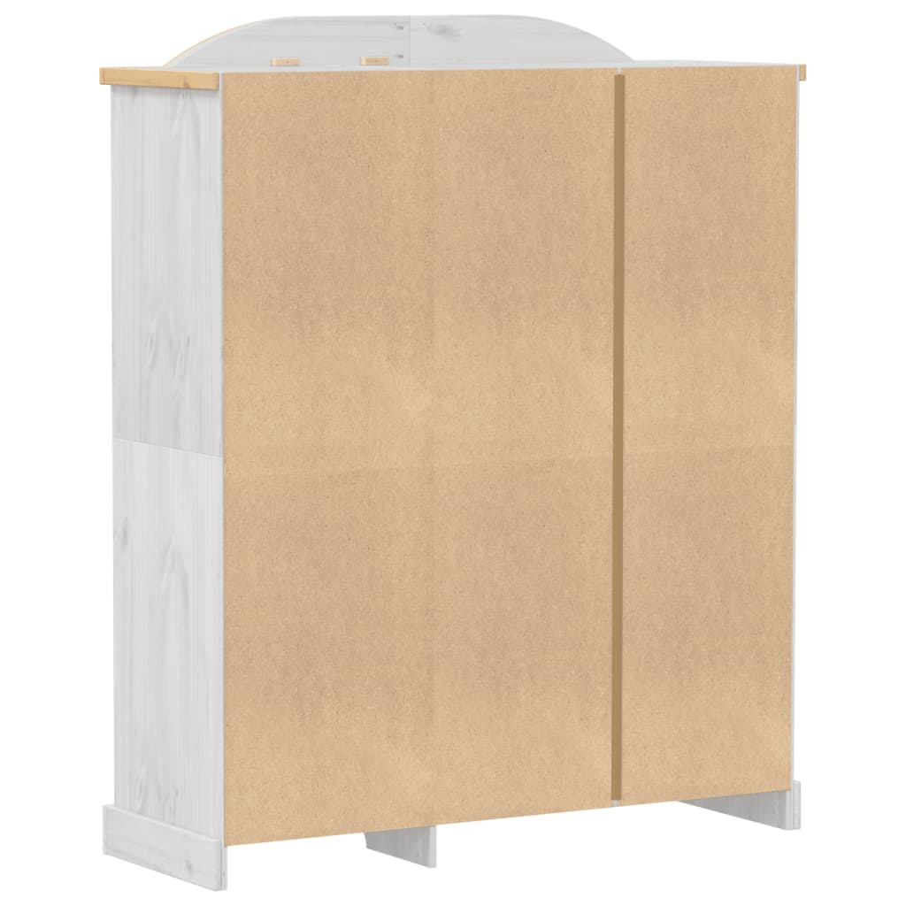 vidaXL Kleiderschrank Corona Weiß 151,5x52x186 cm Massivholz Kiefer