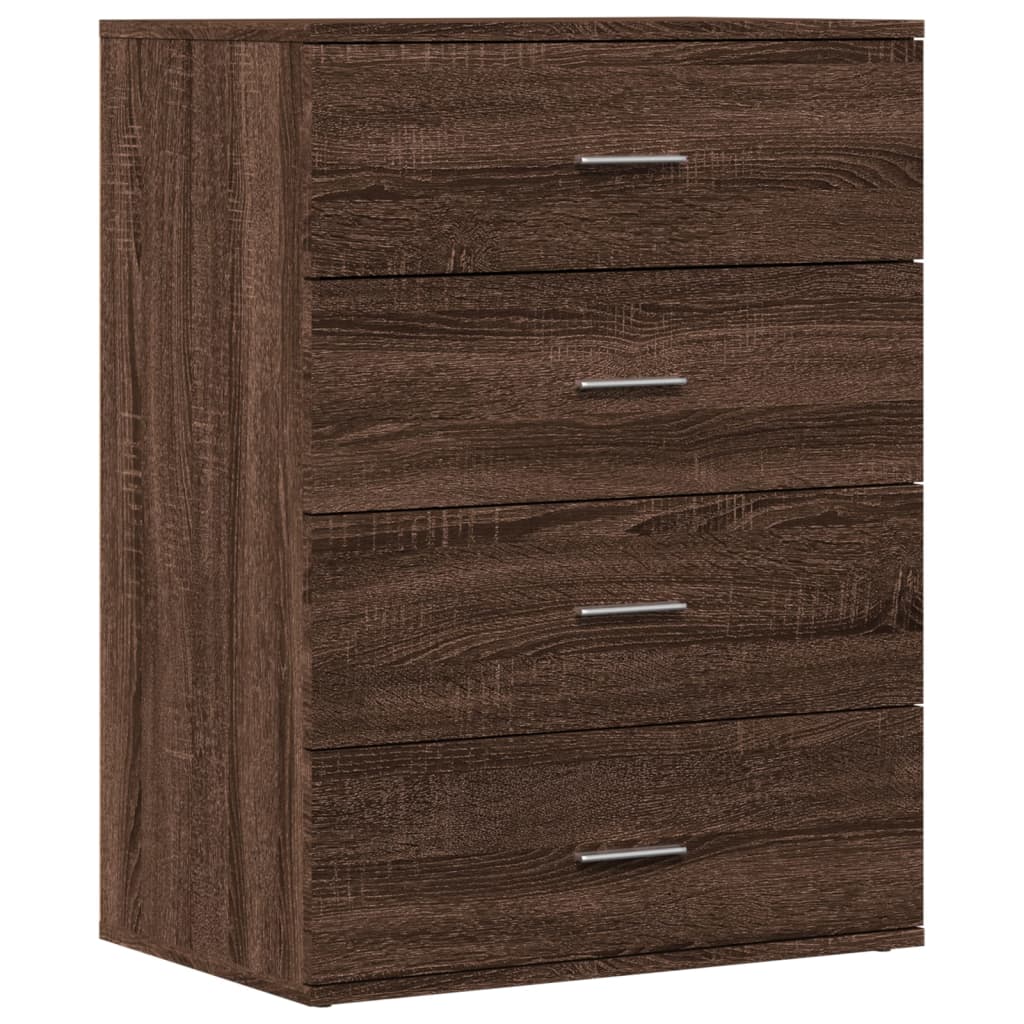 vidaXL Sideboards 2 Stk. Braun Eichen-Optik 60x39x80 cm Holzwerkstoff