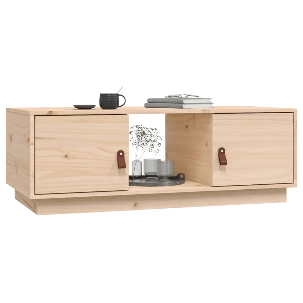 vidaXL Couchtisch 100x50x35 cm Massivholz Kiefer