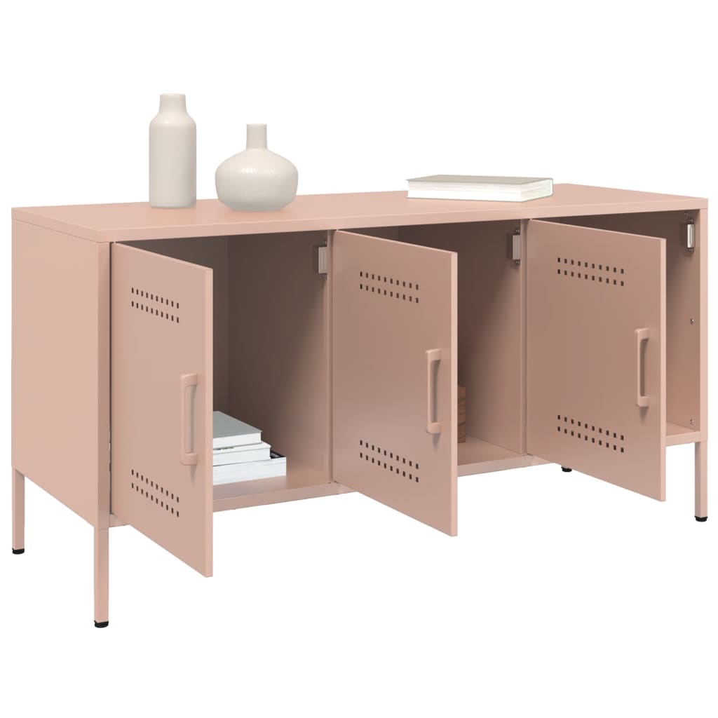 vidaXL TV-Schrank Rosa 100,5x39x50,5 cm Stahl