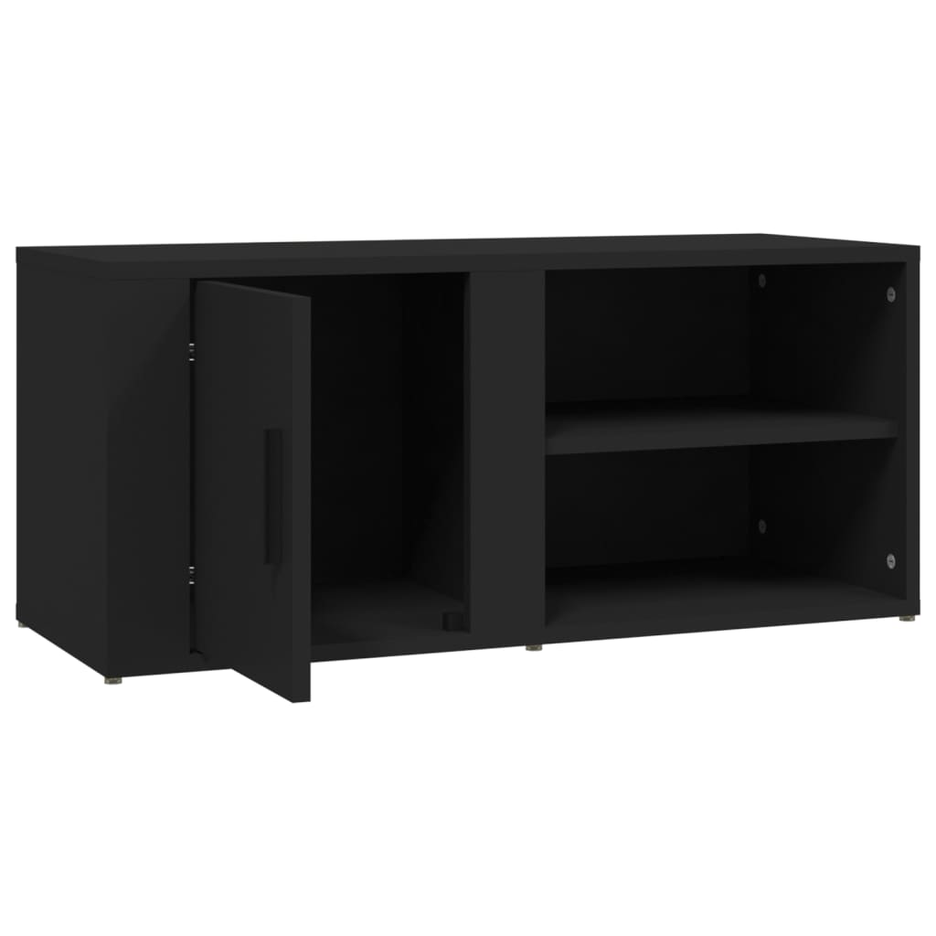 vidaXL TV-Schränke 2 Stk. Schwarz 80x31,5x36 cm Holzwerkstoff