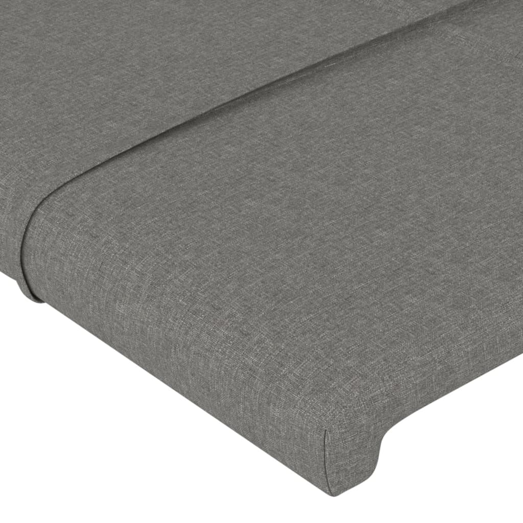 vidaXL Kopfteil mit Ohren Dunkelgrau 103x23x118/128 cm Stoff