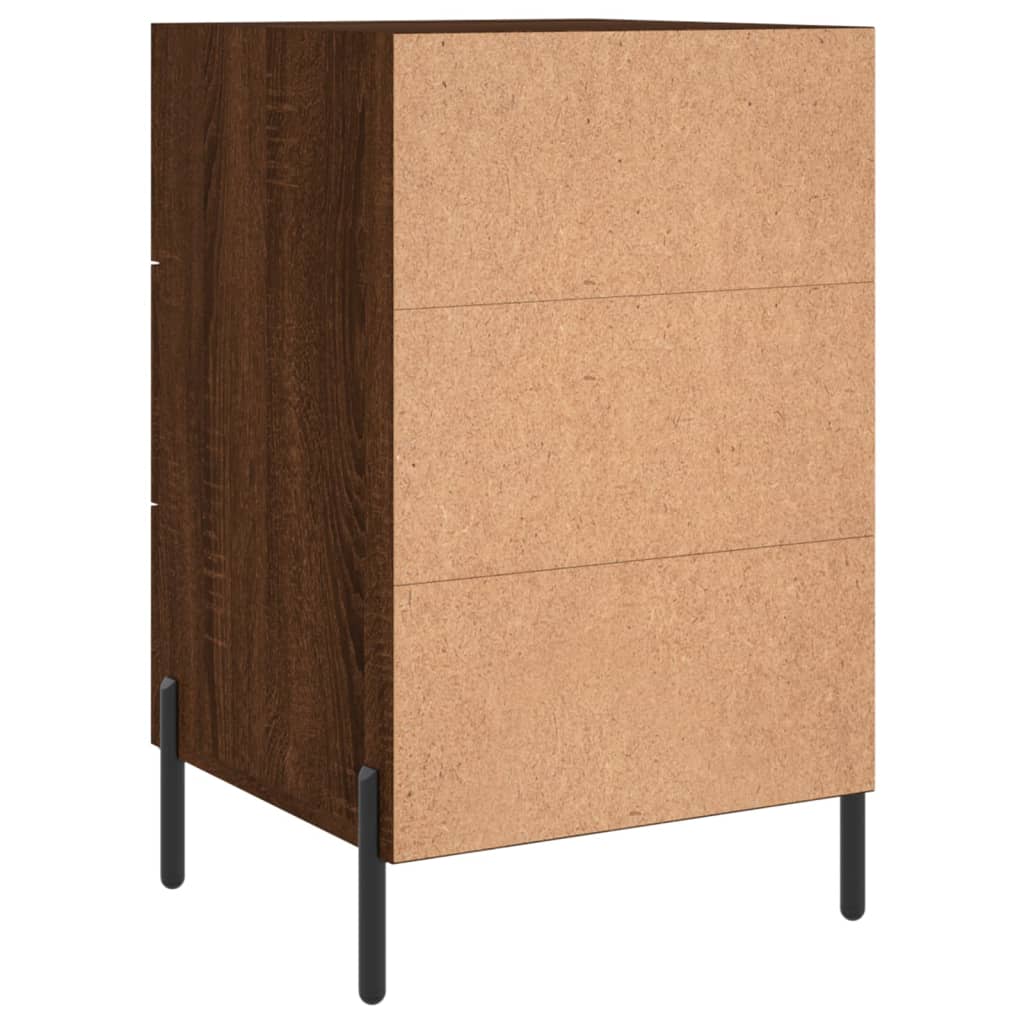 vidaXL Nachttisch Braun Eichen-Optik 40x40x66 cm Holzwerkstoff