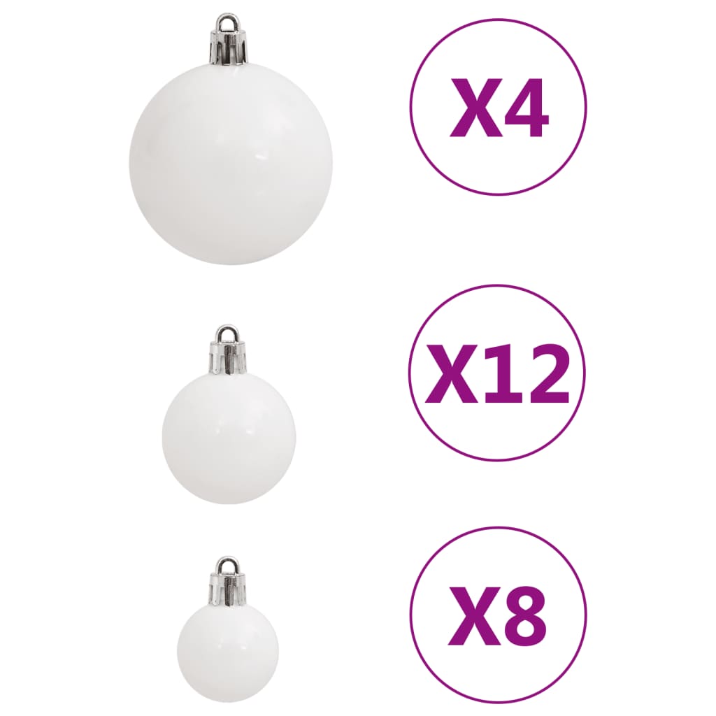 vidaXL 111-tlg. Weihnachtskugel-Set Weiß Polystyrol