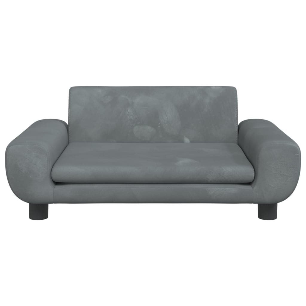 vidaXL Kindersofa Dunkelgrau 70x45x33 cm Samt