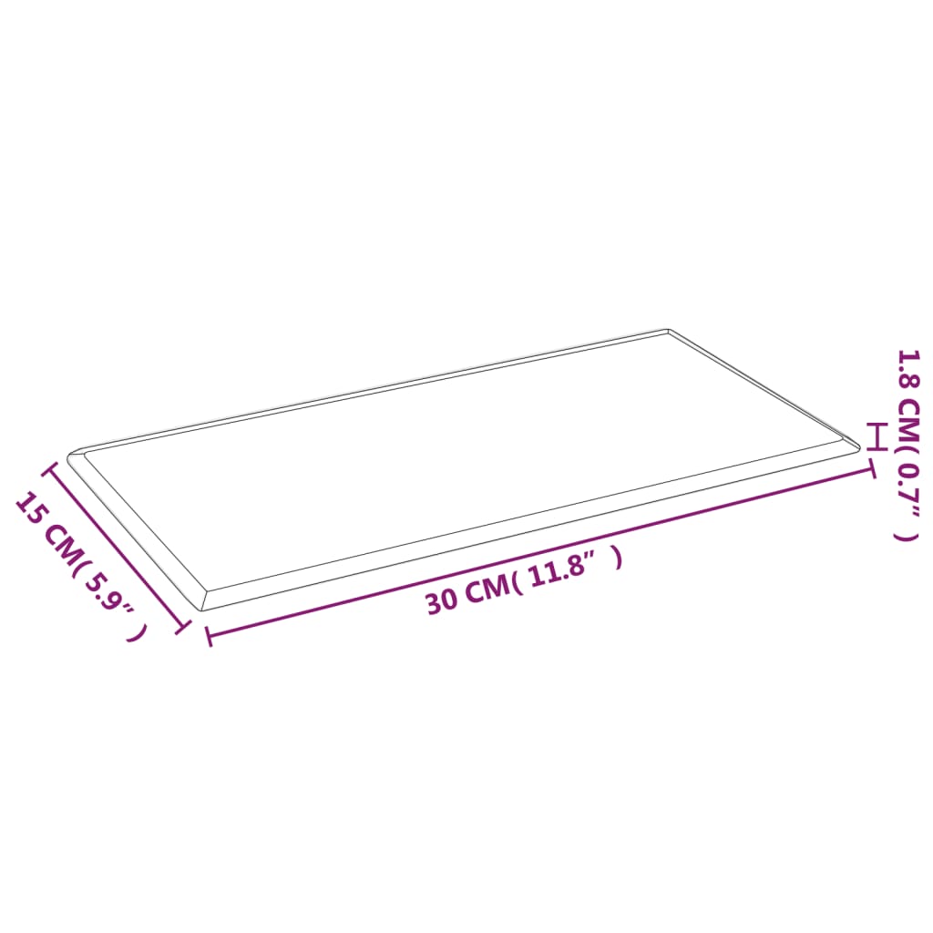 vidaXL Wandpaneele 12 Stk. Braun 30x15 cm Kunstleder 0,54 m²