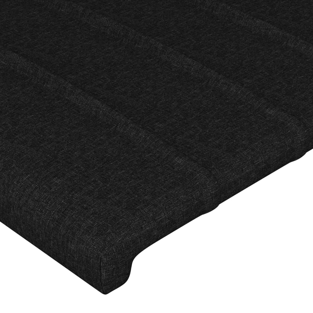 vidaXL Kopfteil mit Ohren Schwarz 83x23x118/128 cm Stoff