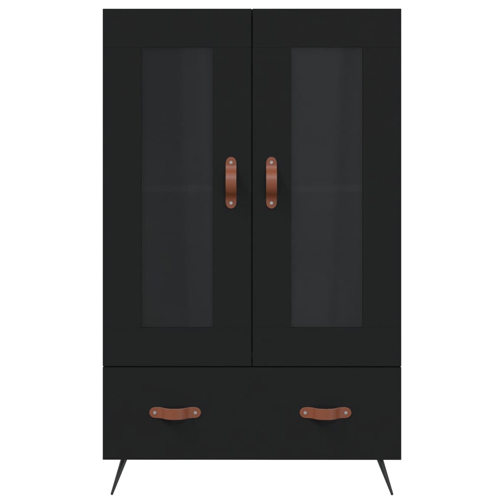 vidaXL Highboard Schwarz 69,5x31x115 cm Holzwerkstoff