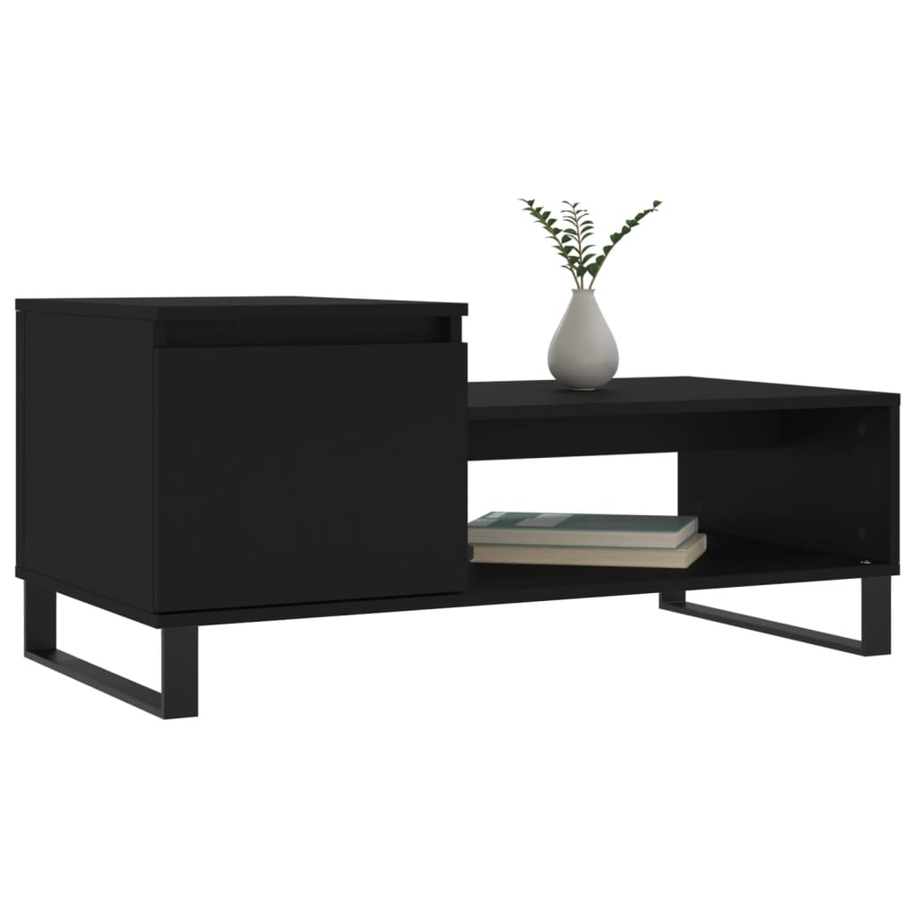 vidaXL Couchtisch Schwarz 100x50x45 cm Holzwerkstoff