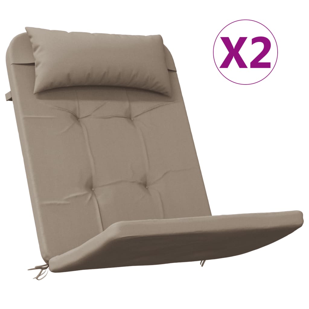 vidaXL Adirondack-Auflagen 2 Stk. Taupe Oxford-Gewebe