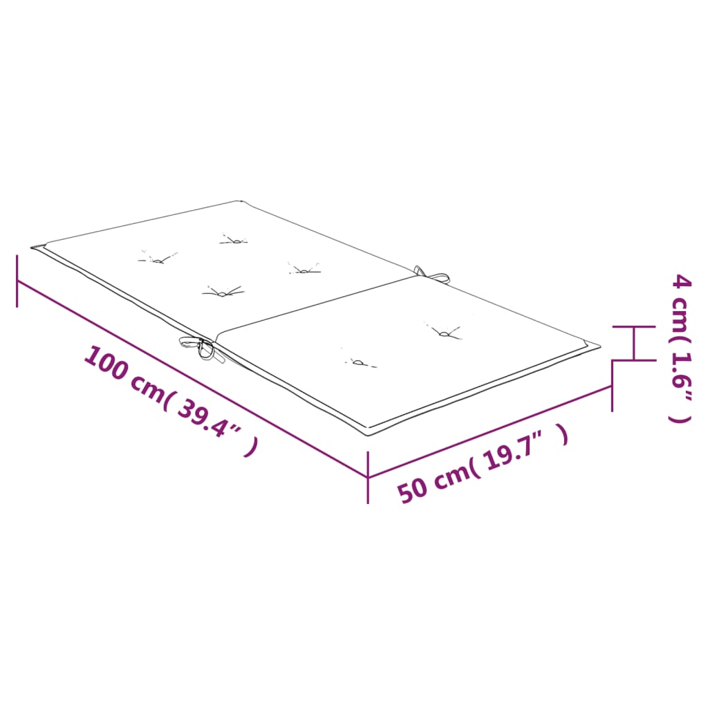 vidaXL Niedriglehner-Auflagen 6 Stk. Rosa Stoff