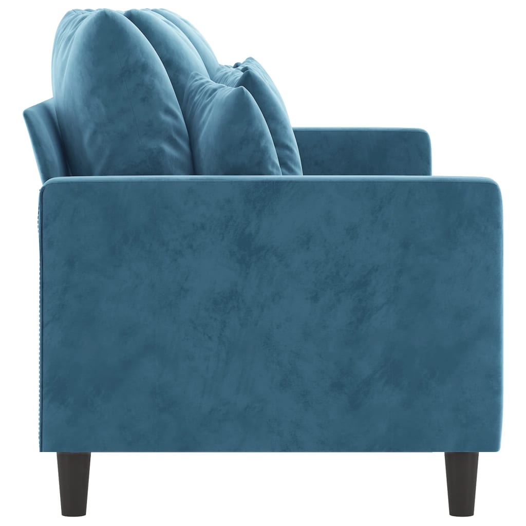 vidaXL 3-Sitzer-Sofa Blau 180 cm Samt