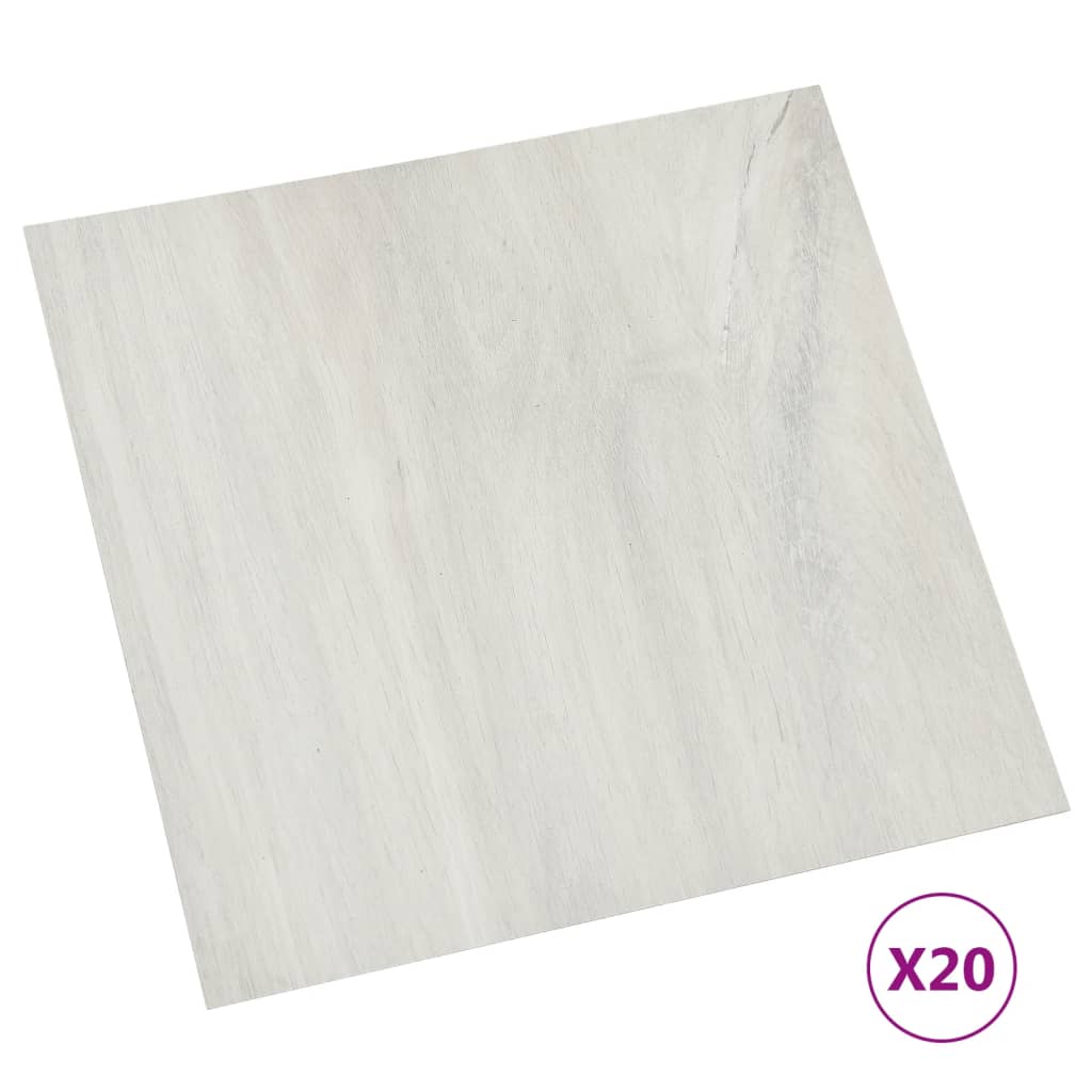 vidaXL PVC-Fliesen Selbstklebend 20 Stk. 1,86 m² Creme