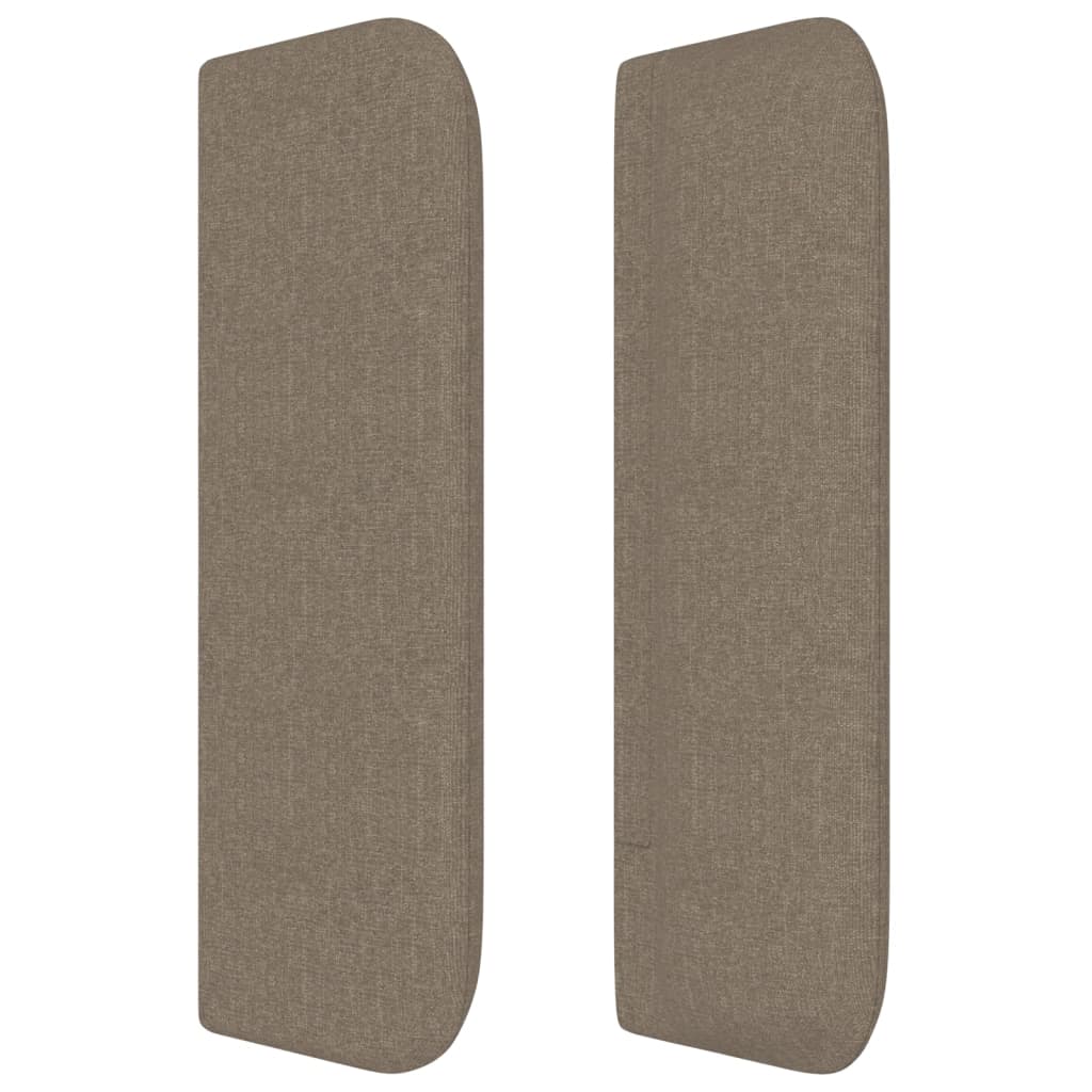 vidaXL Kopfteil mit Ohren Taupe 93x16x78/88 cm Stoff