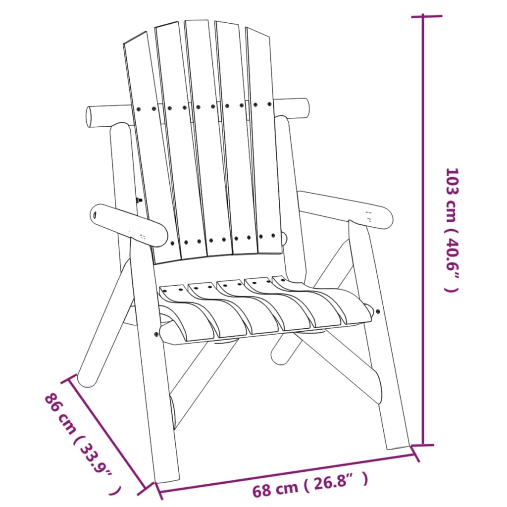 vidaXL 4-tlg. Garten-Lounge-Set Massivholz Fichte