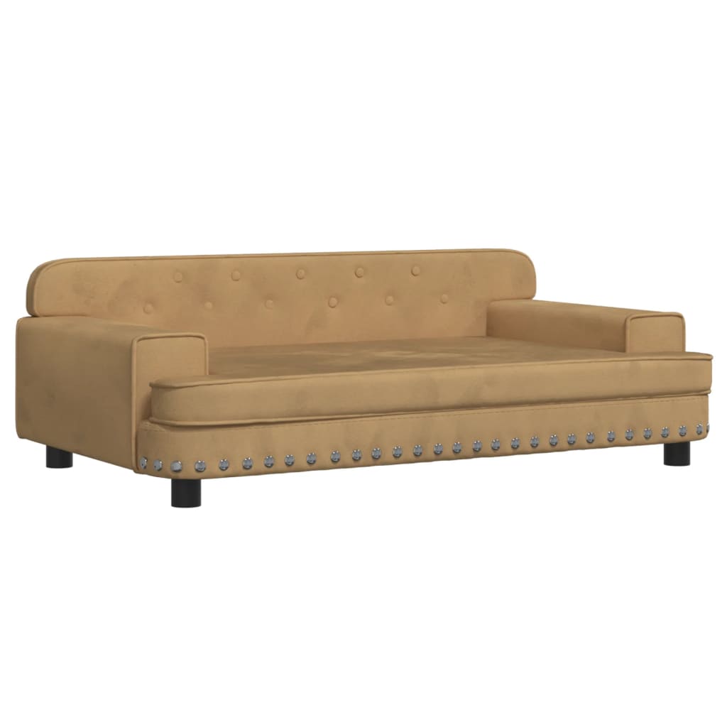 vidaXL Kindersofa Braun 90x53x30 cm Samt