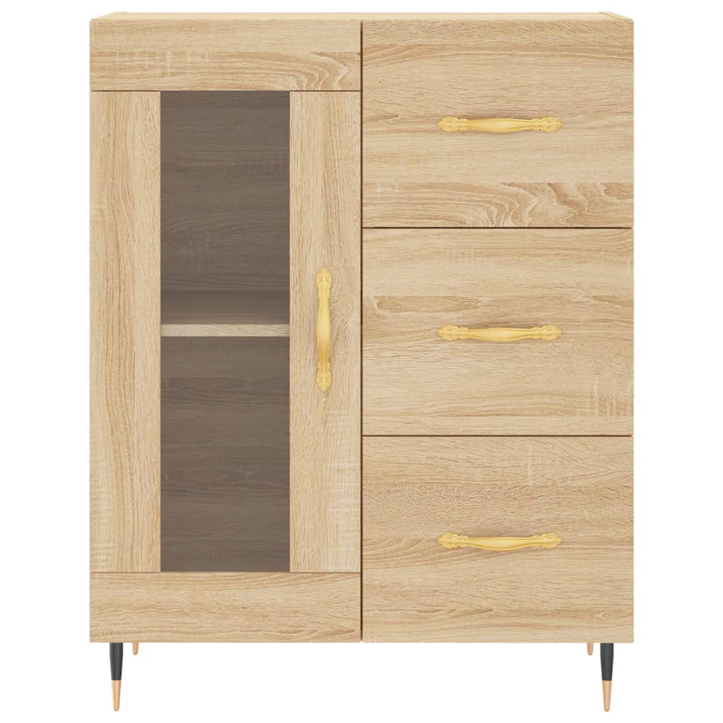 vidaXL Highboard Sonoma-Eiche 69,5x34x180 cm Holzwerkstoff