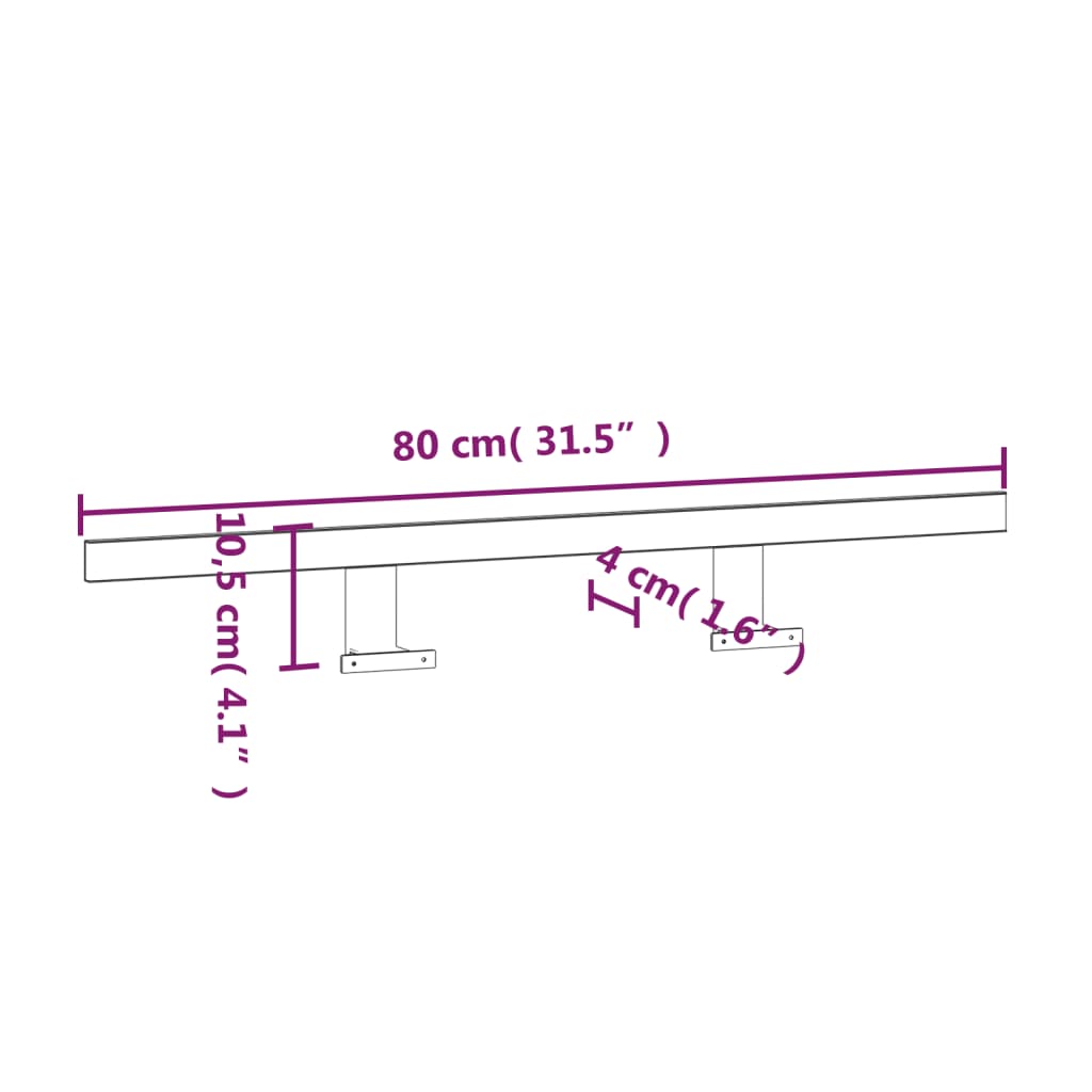 vidaXL LED-Spiegelleuchte 13 W Warmweiß 80 cm 3000 K