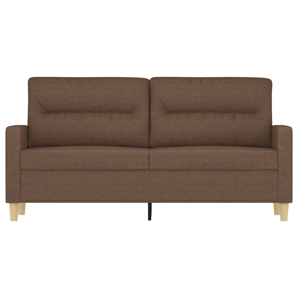 vidaXL 2-Sitzer-Sofa Braun 140 cm Stoff