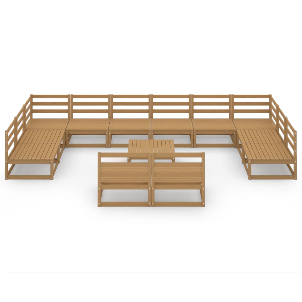 vidaXL 13-tlg. Garten-Lounge-Set Massivholz Kiefer