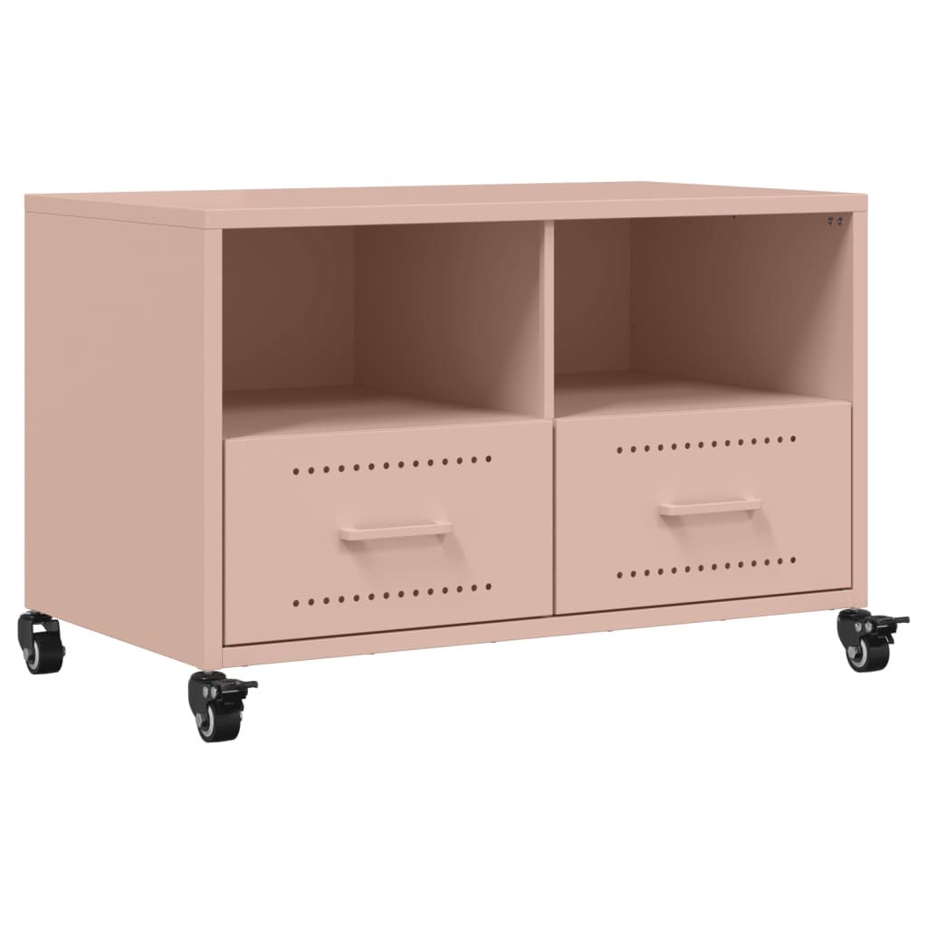 vidaXL TV-Schrank Rosa 68x39x43,5 cm Stahl