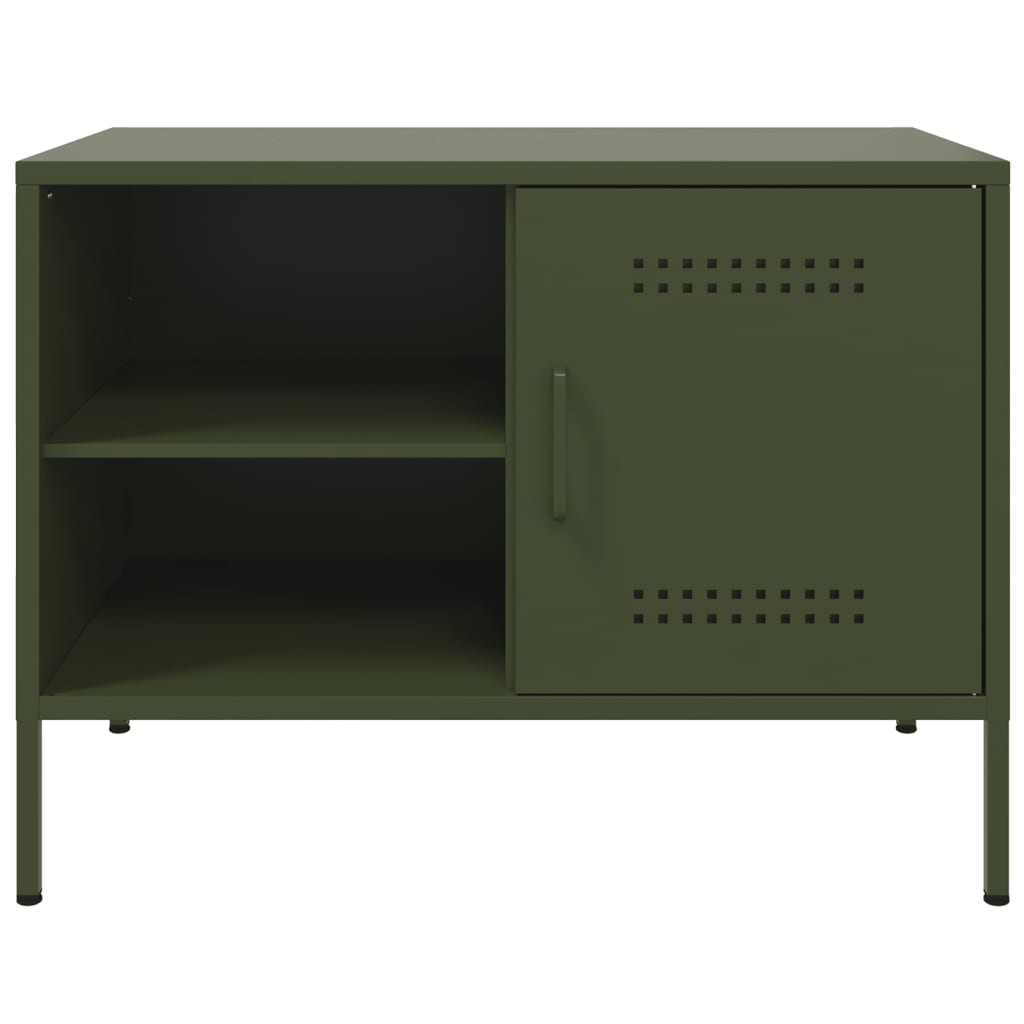 vidaXL TV-Schrank Olivgrün 68x39x50,5 cm Stahl