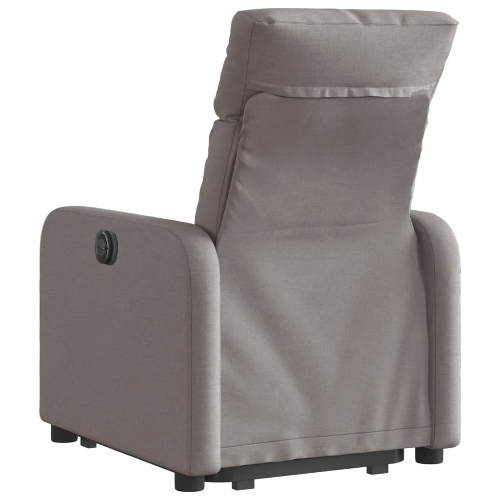 vidaXL Relaxsessel mit Aufstehhilfe Elektrisch Taupe Stoff