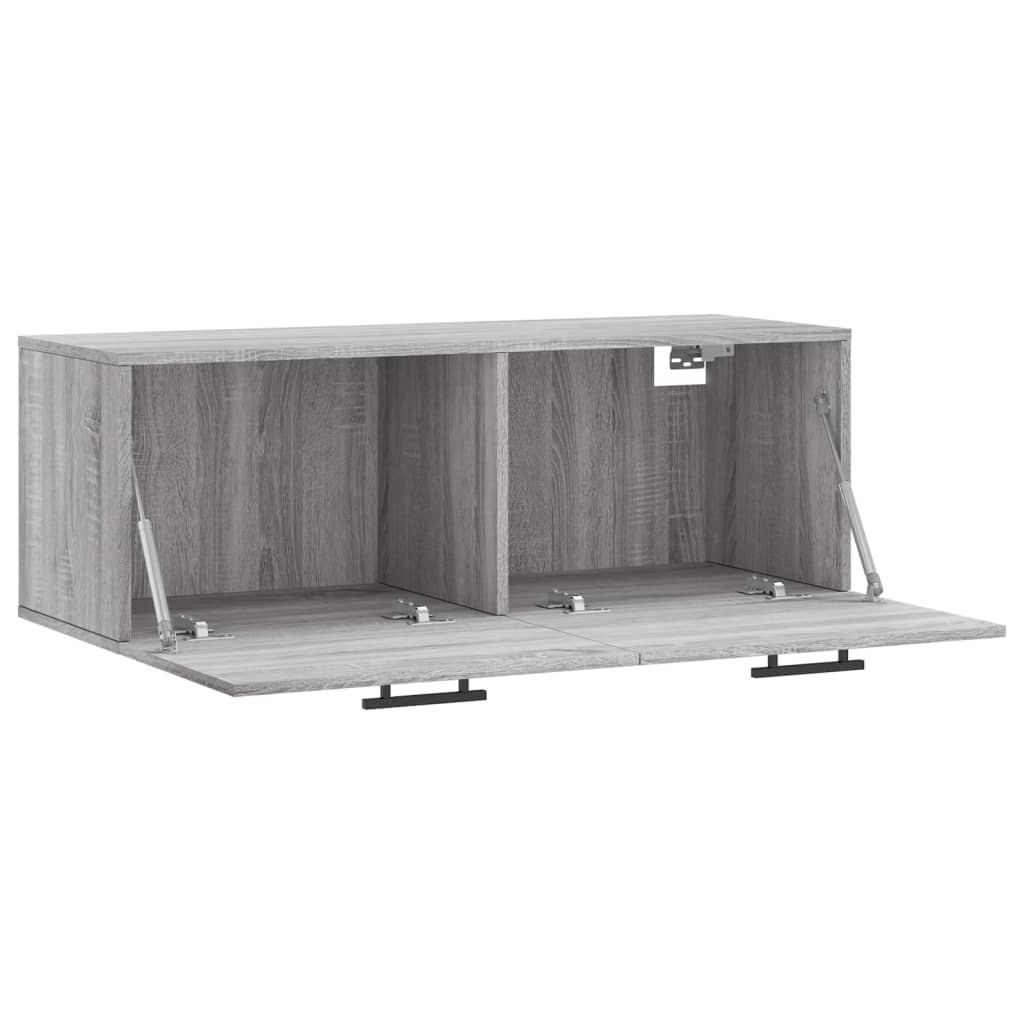 vidaXL Wandschrank Grau Sonoma 100x36,5x35 cm Holzwerkstoff