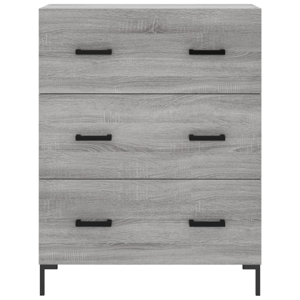 vidaXL Highboard Grau Sonoma 69,5x34x180 cm Holzwerkstoff