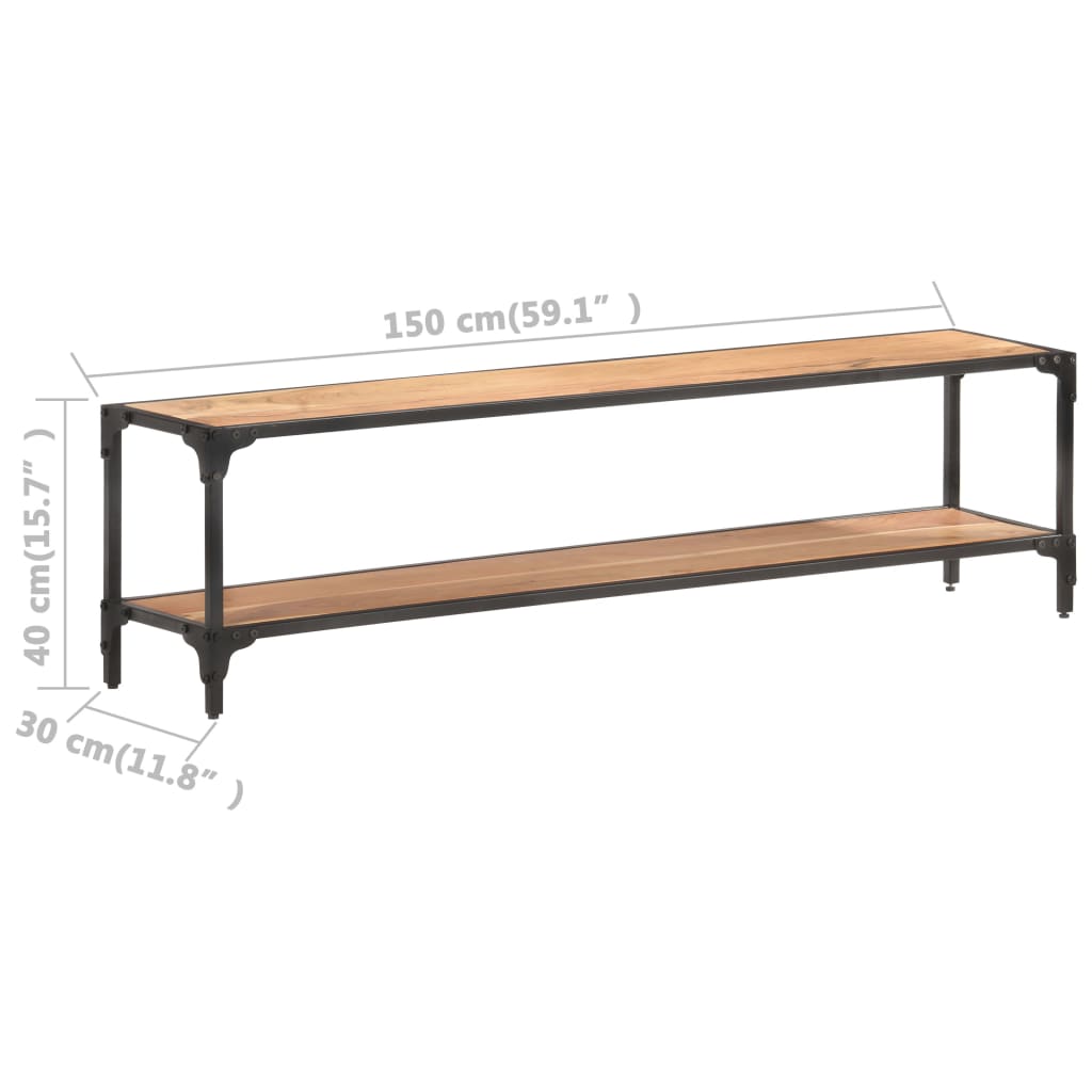 vidaXL TV-Schrank 150x30x40 cm Akazie Massivholz