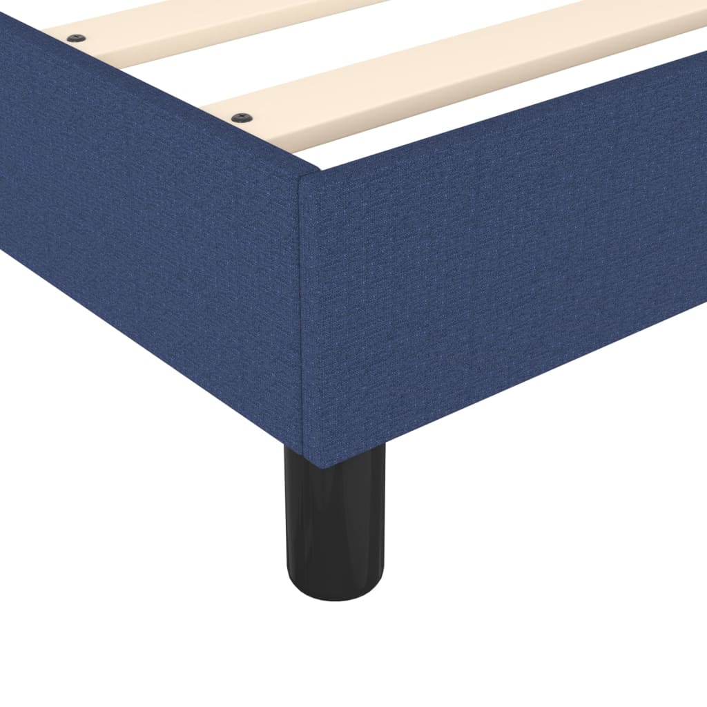 vidaXL Boxspringbett mit Matratze Blau 180x200 cm Stoff