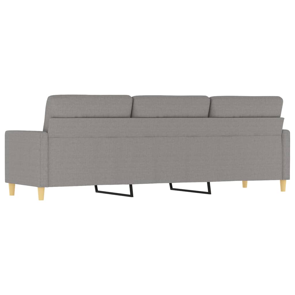 vidaXL 3-Sitzer-Sofa Hellgrau 210 cm Stoff