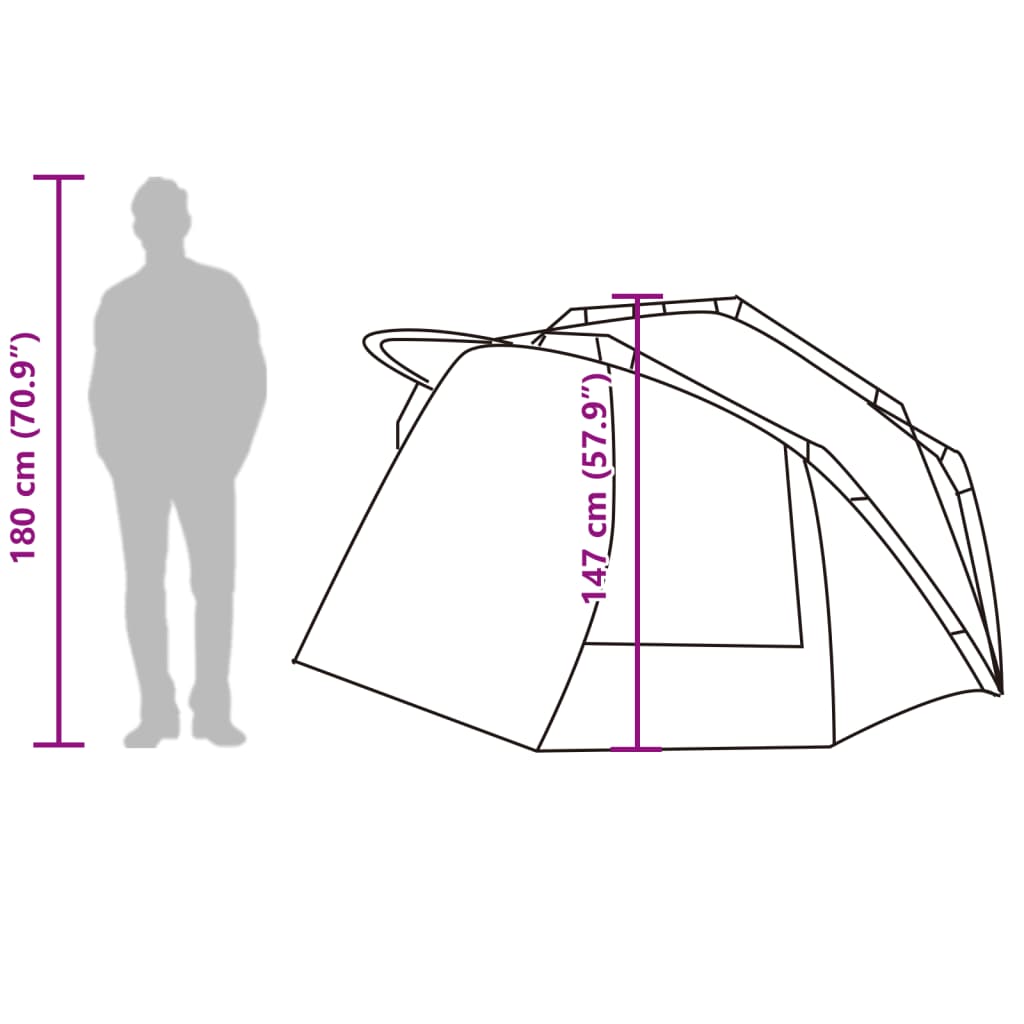 vidaXL Angelzelt 5 Personen Tarnmuster Wasserdicht