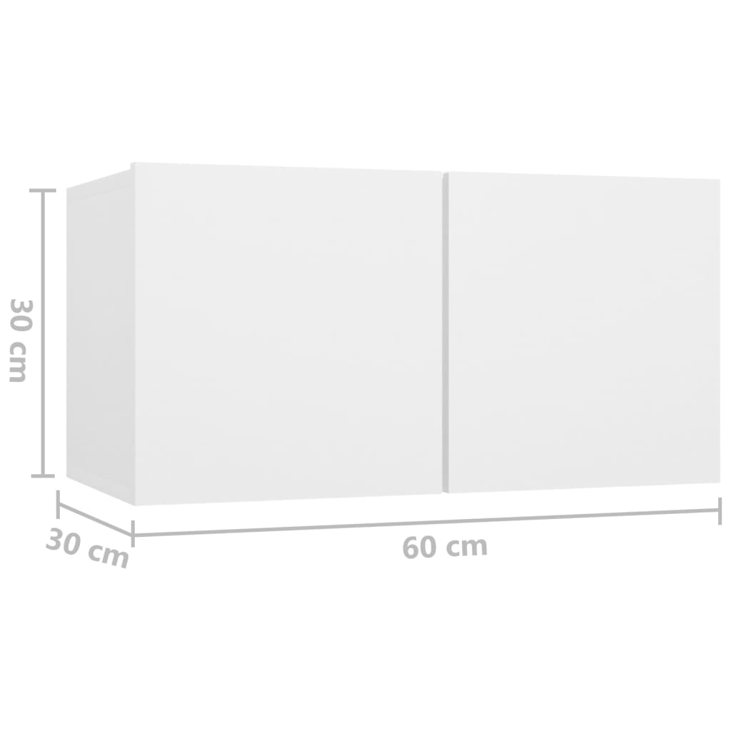 vidaXL 5-tlg. TV-Schrank-Set Weiß Holzwerkstoff