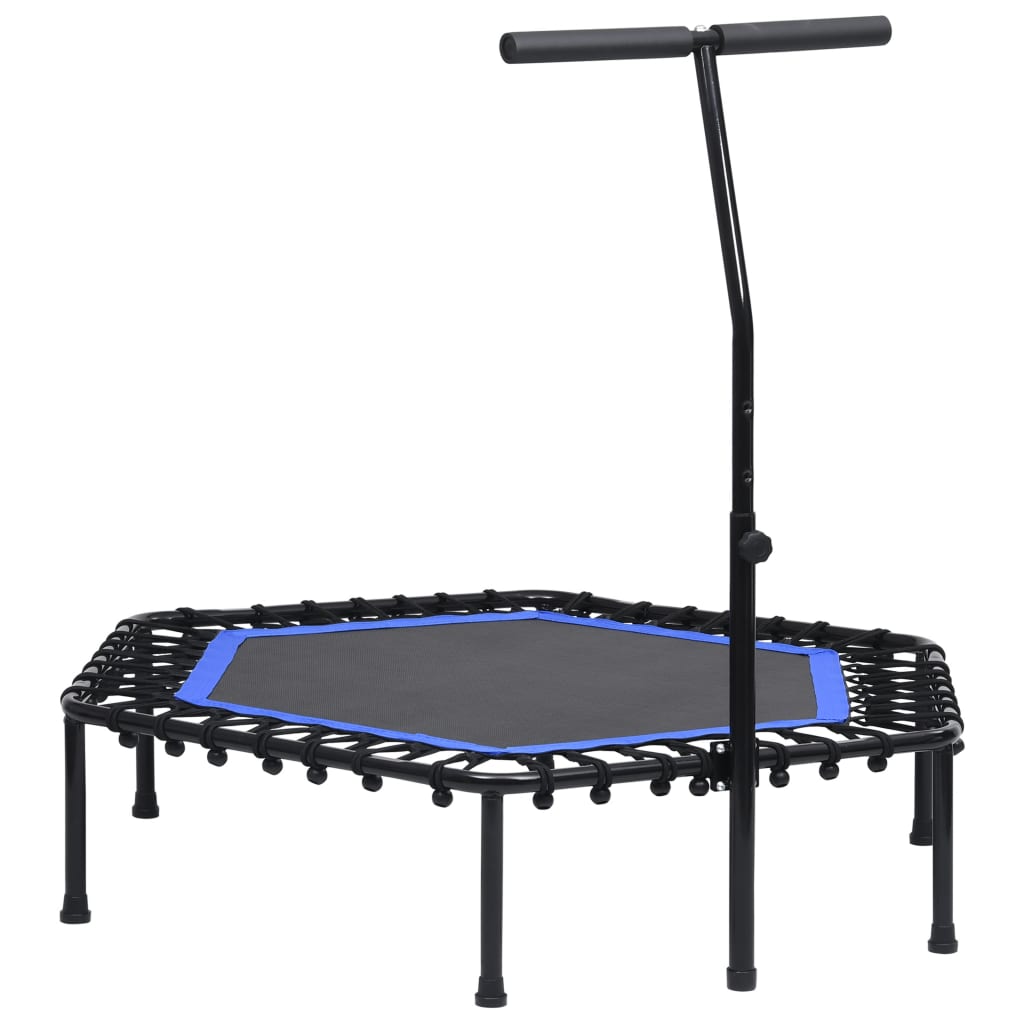 vidaXL Fitness Trampolin mit Griff Sicherheitspolster Sechseck 122 cm