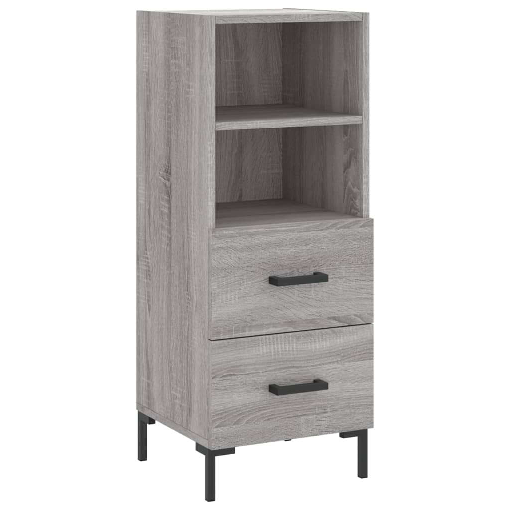 vidaXL Highboard Grau Sonoma 34,5x34x180 cm Holzwerkstoff