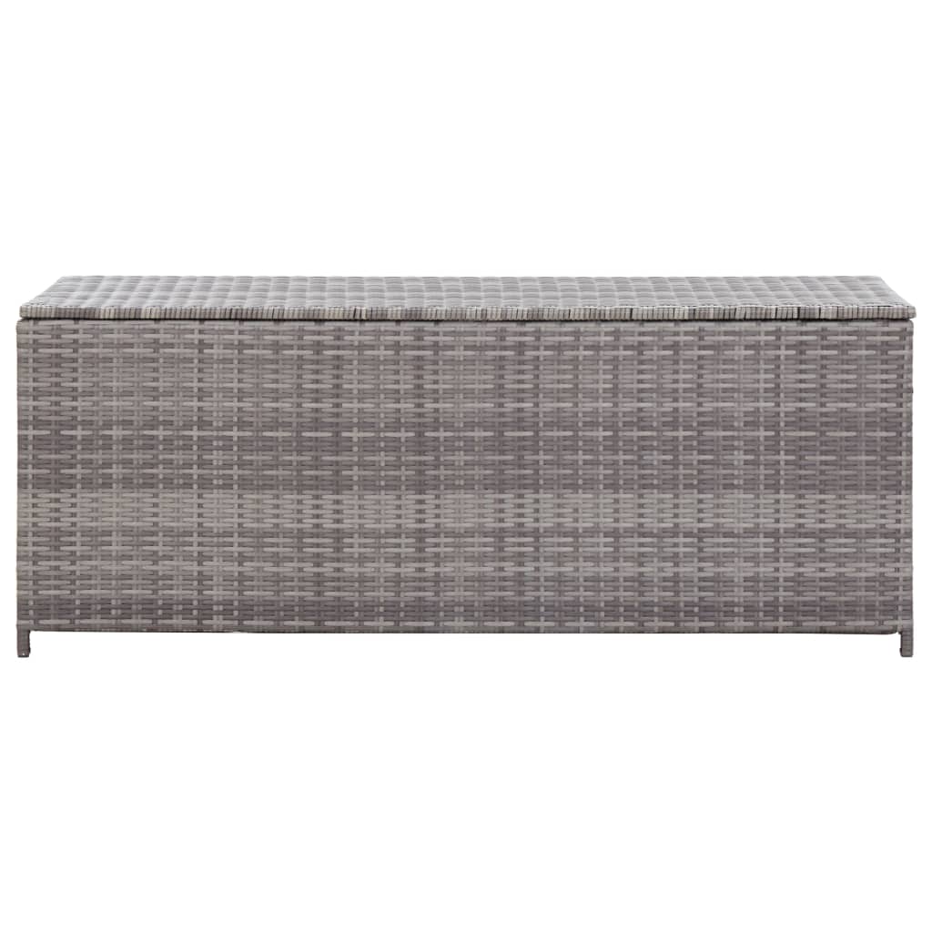 vidaXL Garten-Auflagenbox Grau 150x50x60 cm Poly Rattan