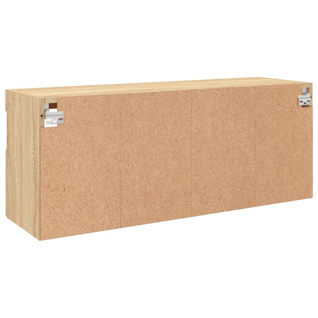 vidaXL TV-Wandschrank mit LED-Leuchten Sonoma-Eiche 100x30x40 cm