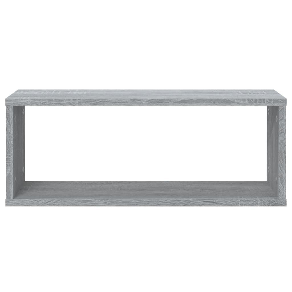 vidaXL Würfelregale 2 Stk. Grau Sonoma 60x15x23 cm Holzwerkstoff