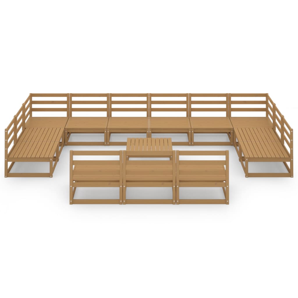 vidaXL 14-tlg. Garten-Lounge-Set Massivholz Kiefer