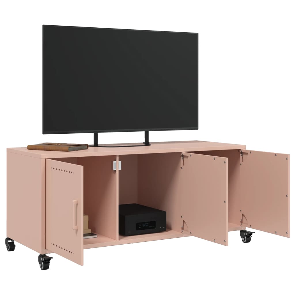 vidaXL TV-Schrank Rosa 100,5x39x43,5 cm Stahl